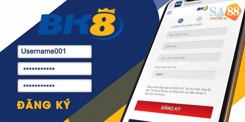 4 bước đăng ký hội viên tại nhà cái BK8